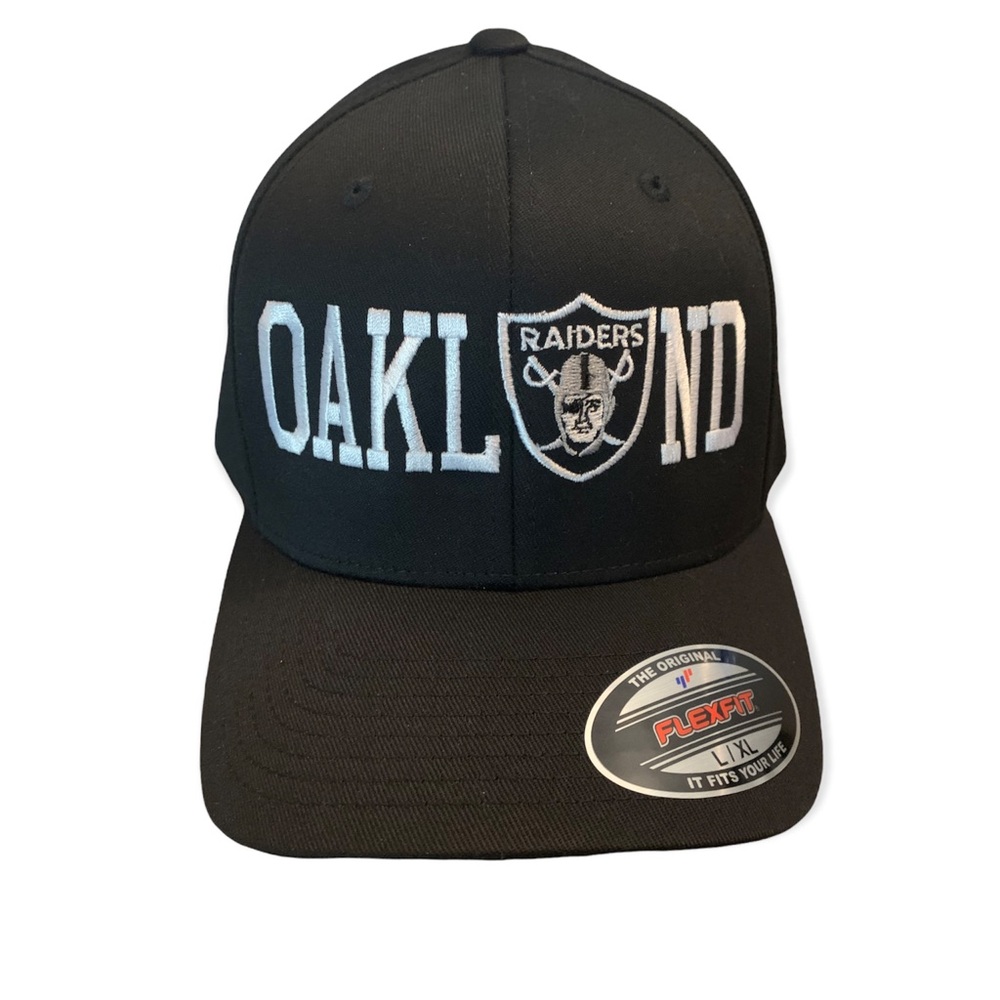 Raiders caps Oakland Raiders hats Raiders embroidered logo Flex Fit all new caps